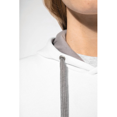 Ladies' contrast hooded sweatshirt